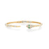 Diamond Speckled Snake Hinge Bangle with Emerald Eyes