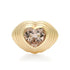One of a Kind Morganite Kick Back Heart Ring