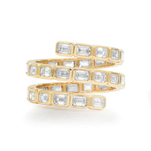 Diamond Baguette Statement Spiral Ring