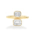 Vertical Two Stone Diamond Illusion Ring