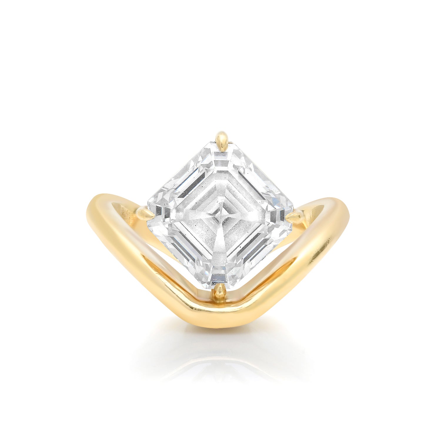 Asscher Cut Lab Diamond Levitate Ring