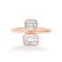 Vertical Two Stone Diamond Illusion Ring