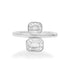Vertical Two Stone Diamond Illusion Ring