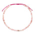 Pink Opal Adjustable Beaded Necklace with Diamond Bead