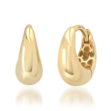 Graduated Round Gold Huggie Hoop Earrings