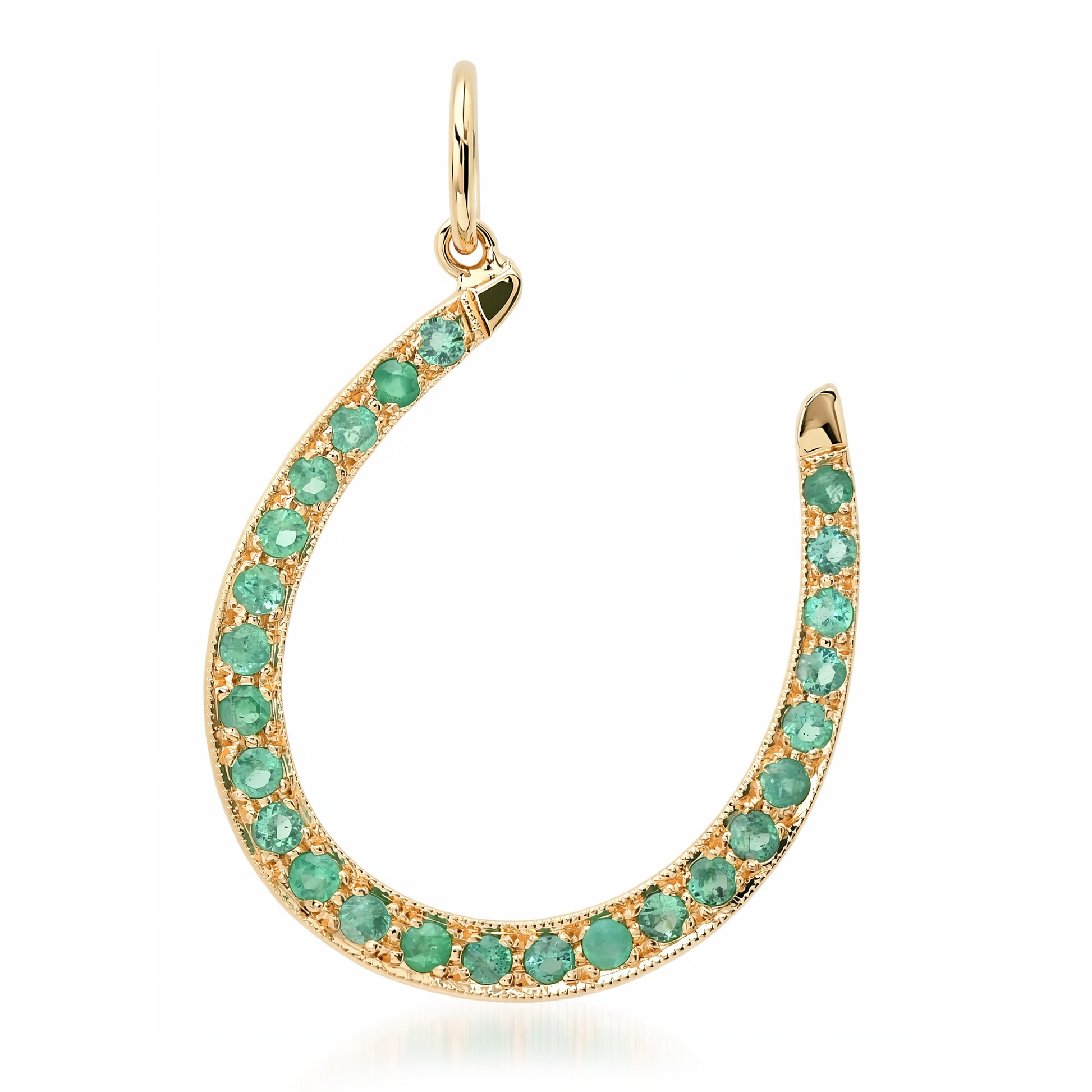 Diamond or Gemstone Lucky Me Horseshoe Charm