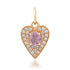 Petite Sapphire & Diamond Pave Heart Charm