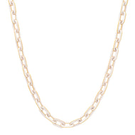 The Micro Minnie Enamel Chain Necklace - metallic pearl enamel / 18"