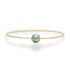 Thin Gold Filled Tahitian Pearl Wire Bangle Bracelet