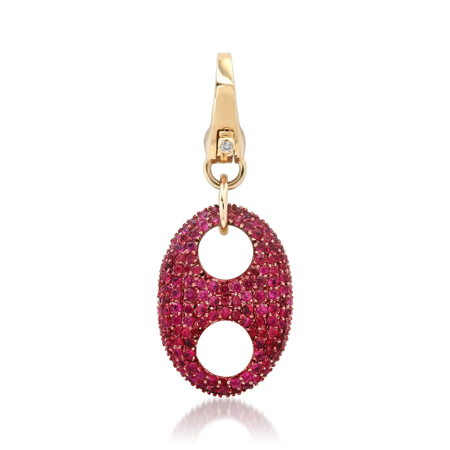Pave Ruby Red Mariner Puff Charm