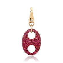 Pave Ruby Red Mariner Puff Charm