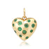 Puffy Heart Charm Pendant with Scattered Sapphires