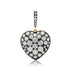 Black Rhodium Diamond Pave Heart Charm