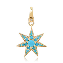 Gemstone Starburst Charm