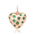 Puffy Heart Charm Pendant with Scattered Sapphires