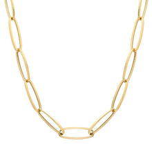 Extra Long Link Hollow Gold Chain Necklace