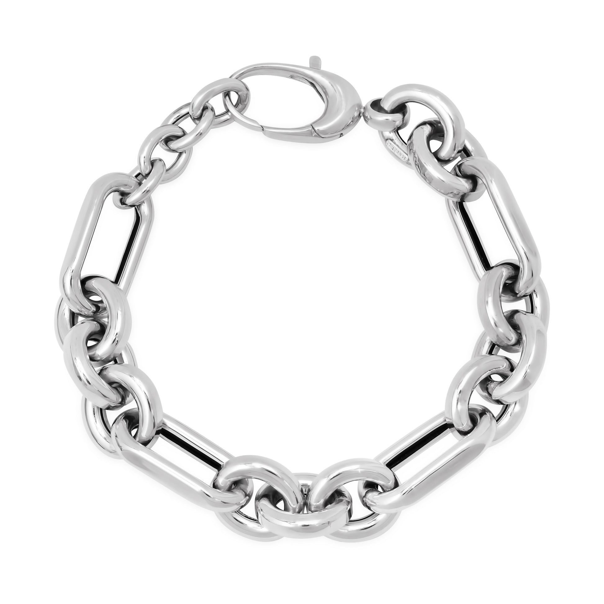 Chunky Mixed Link Gold Bracelet