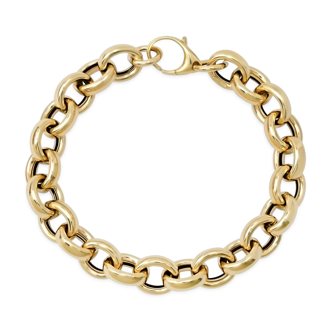 Oval Chunky Gold Chain Bracelet – Milestones by Ashleigh Bergman