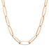 Extra Long Link Hollow Gold Chain Necklace