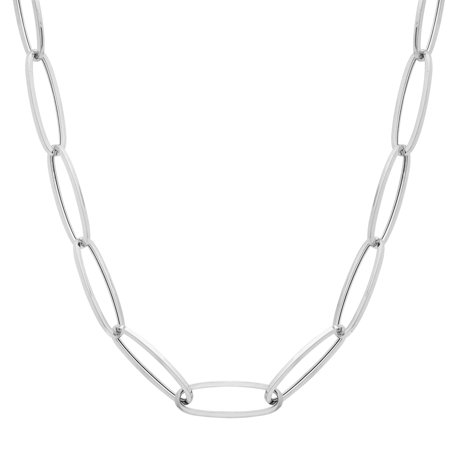 Extra Long Link Hollow Gold Chain Necklace