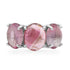 Jumbo Sterling Silver One of a Kind Gumdrop Three Stone Cabochon Ring