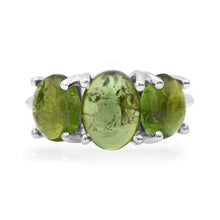 Small Sterling Silver One of a Kind Gumdrop Three Stone Cabochon Ring