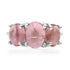 Small Sterling Silver One of a Kind Gumdrop Three Stone Cabochon Ring