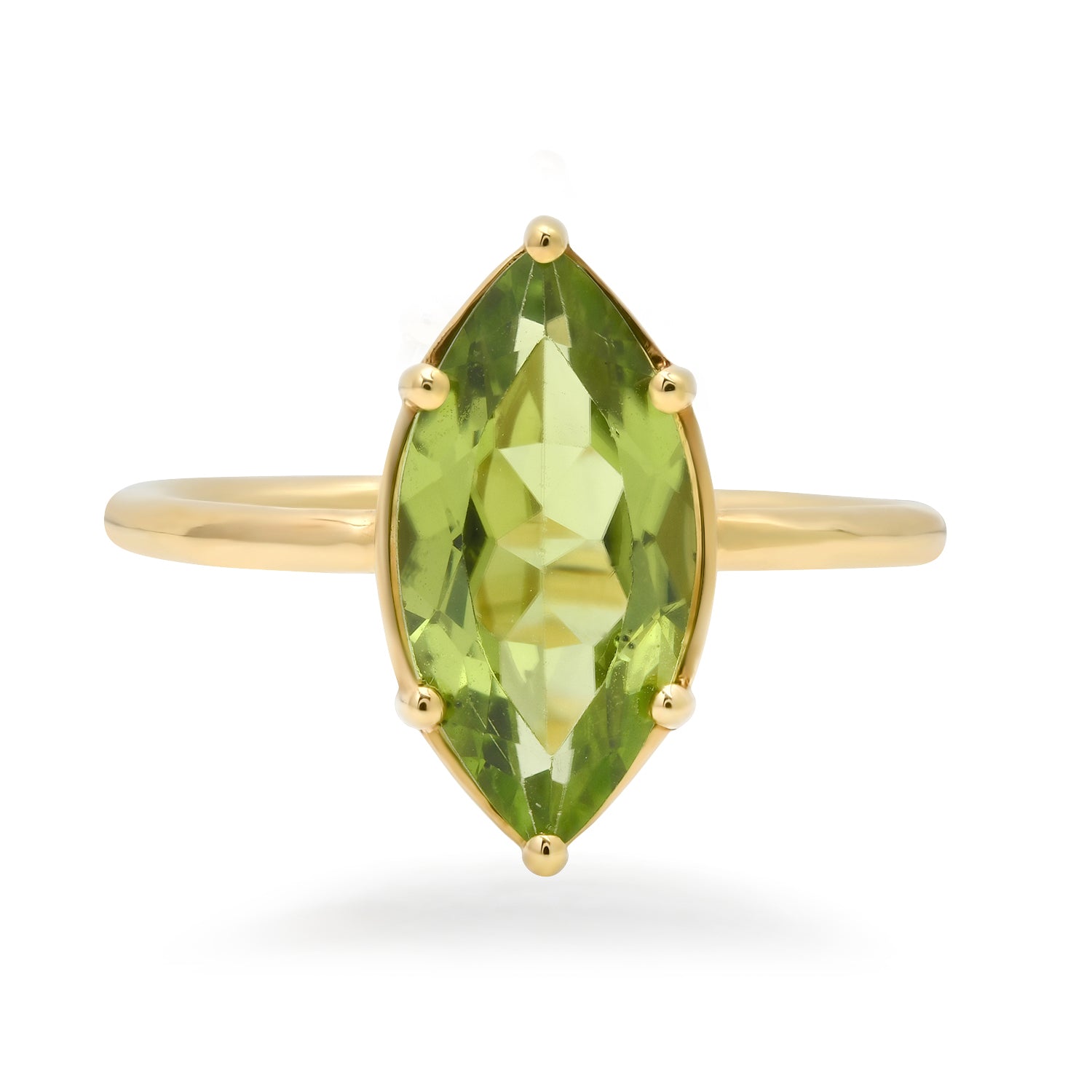 One of a Kind Marquise Peridot Ring
