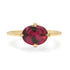 One of a Kind Garnet Heart Prong Ring