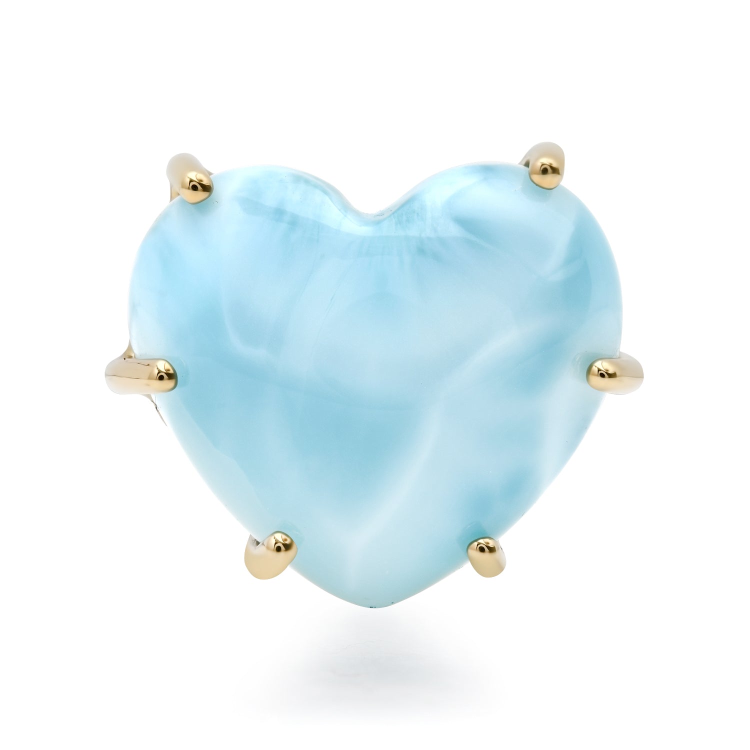 One of a Kind Larimar Candy Heart Ring