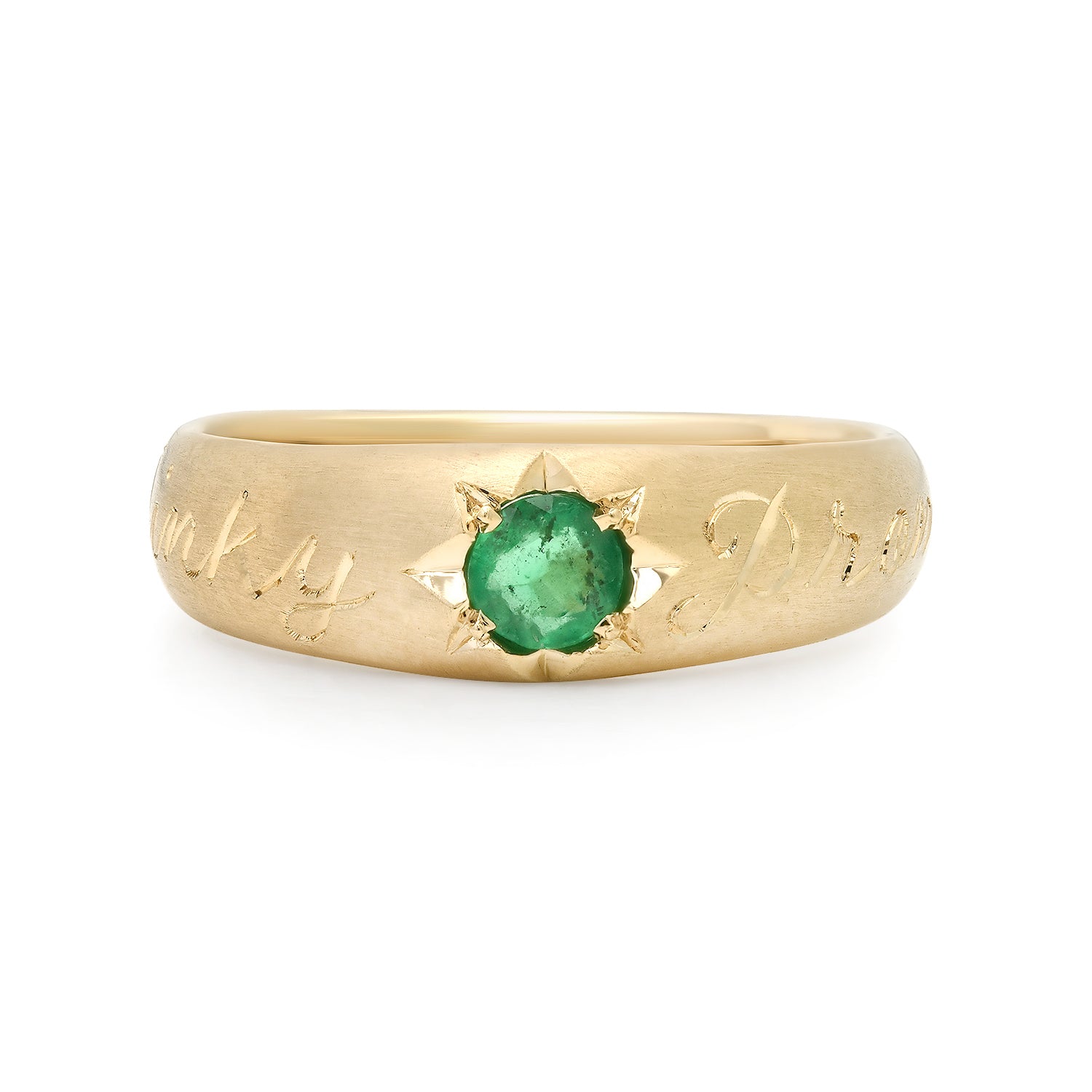 Emerald Pinky Promise Ring