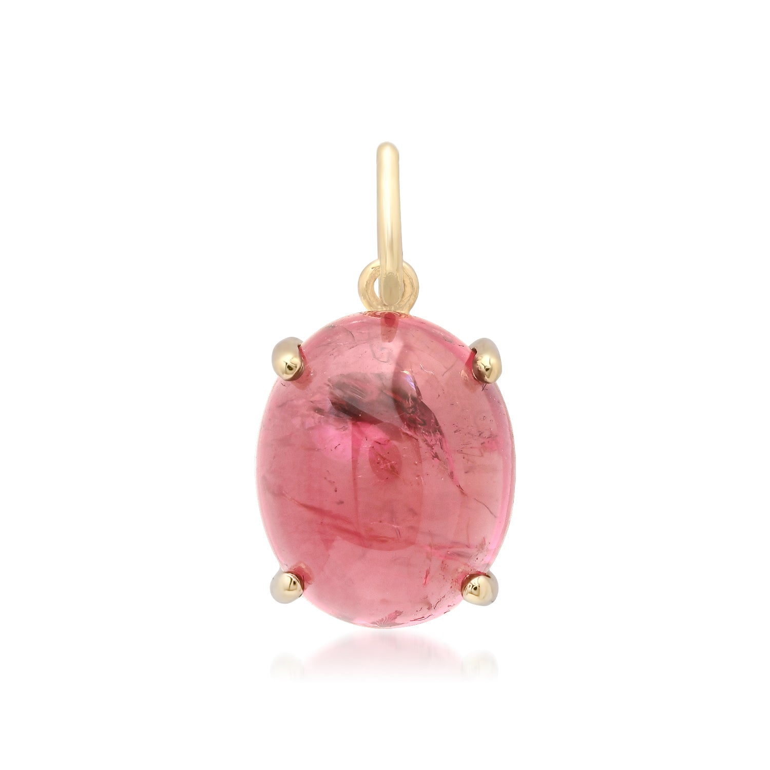 Small Tourmaline Gumdrop Cabochon Charm