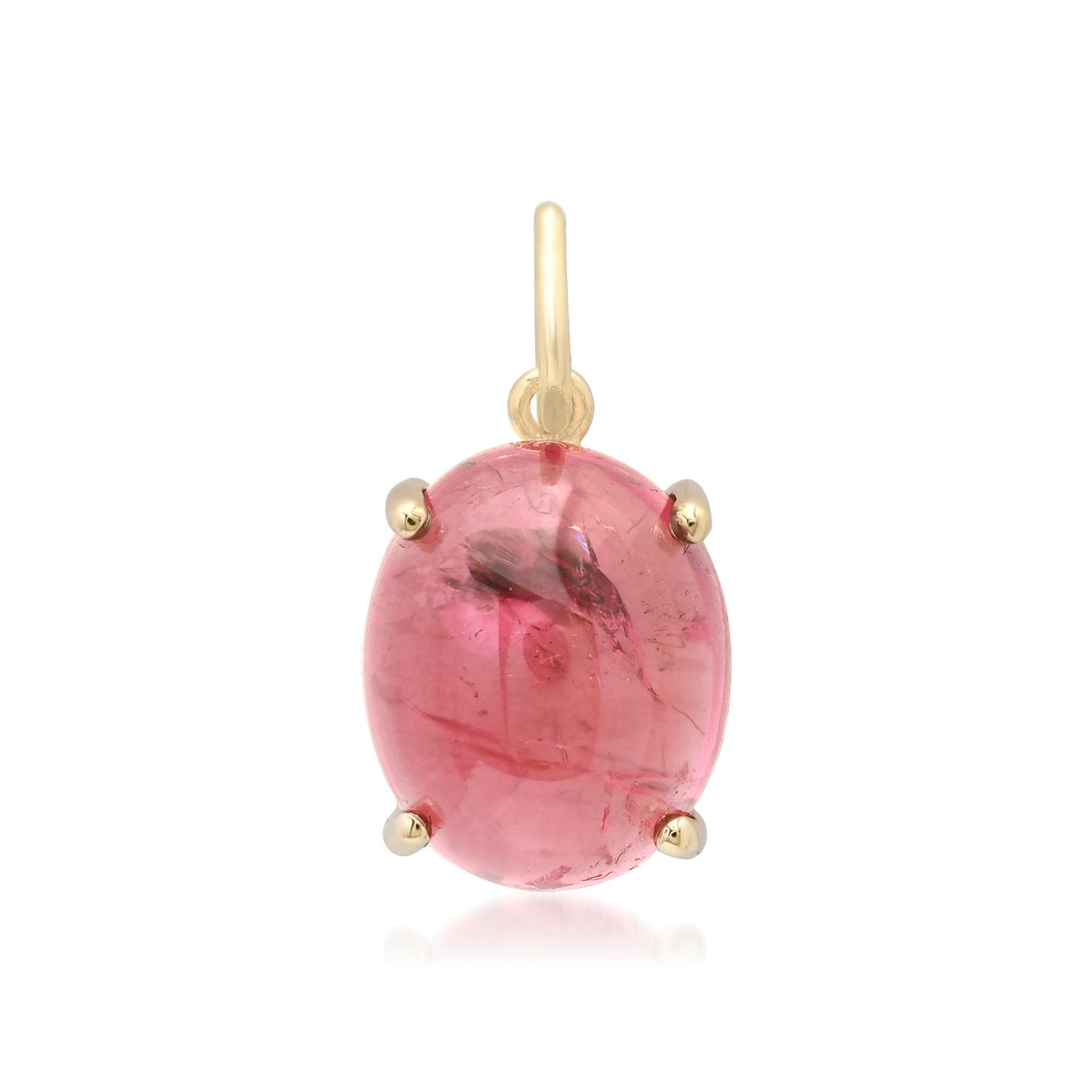 Large Tourmaline Gumdrop Cabochon Charm