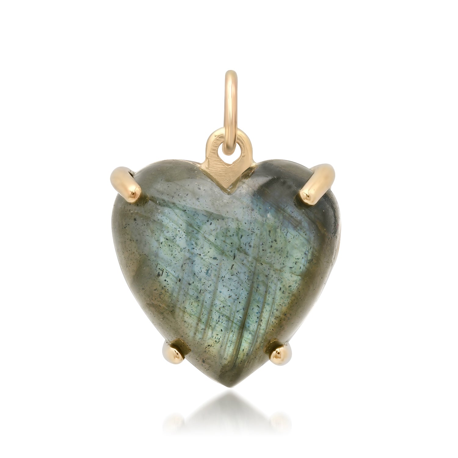 One of a Kind Labradorite Heart Charm