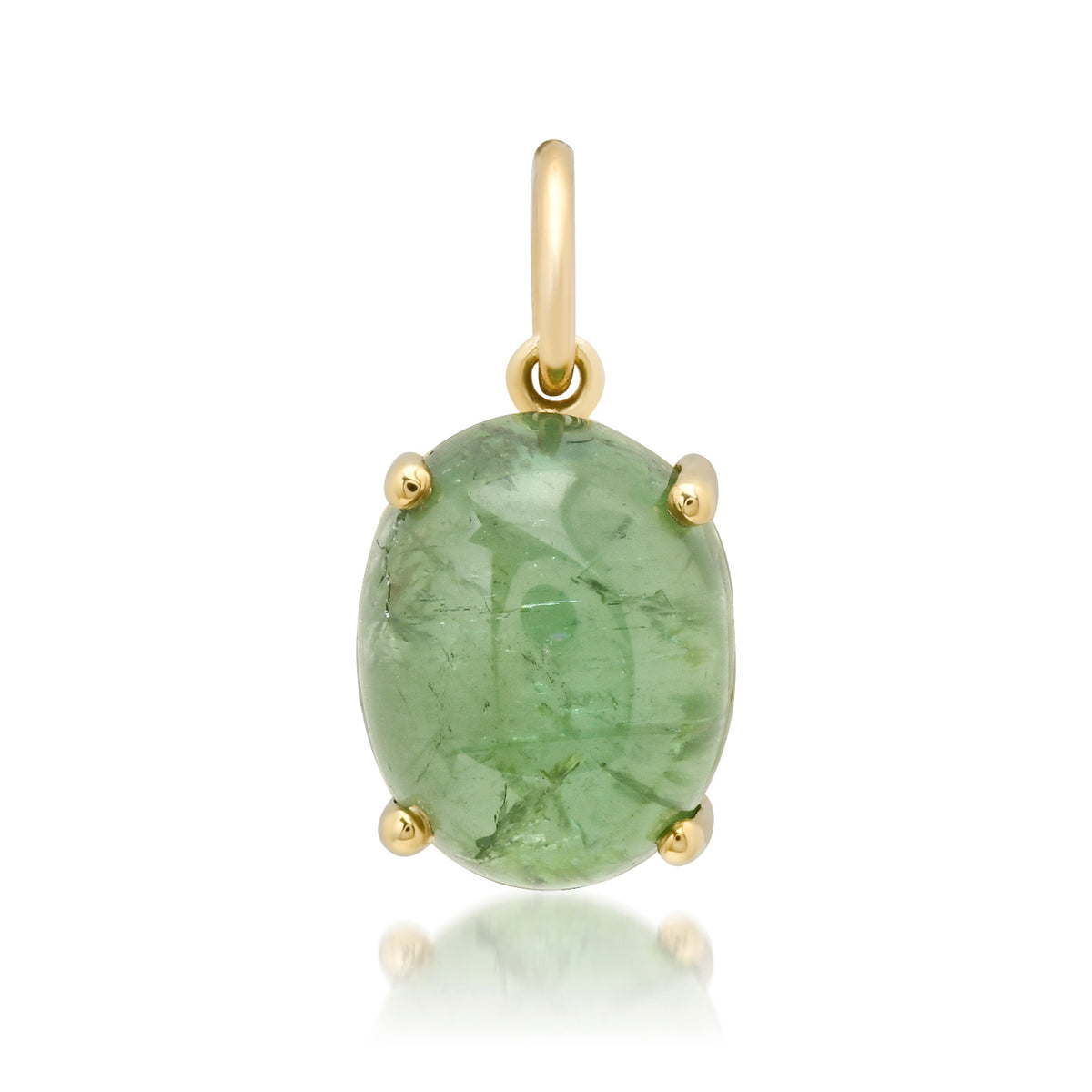 Large Tourmaline Gumdrop Cabochon Charm