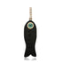 Black Onyx Fish with Emerald Eye & Diamond Bail