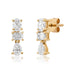 Mini Mixed Shape Lab Diamond Drop Earrings