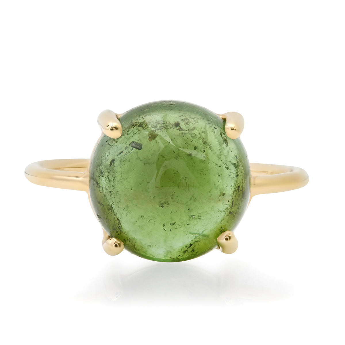Green Tourmaline Gumball Ring