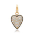 Puffy Black & White Diamond Heart Charm
