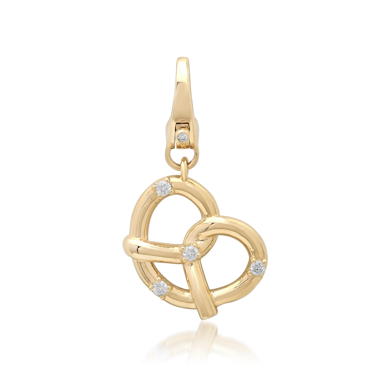 Salted Sparkle Diamond Pretzel Charm