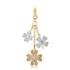 Mini Mixed Diamond & Gold Clover Cluster Charm