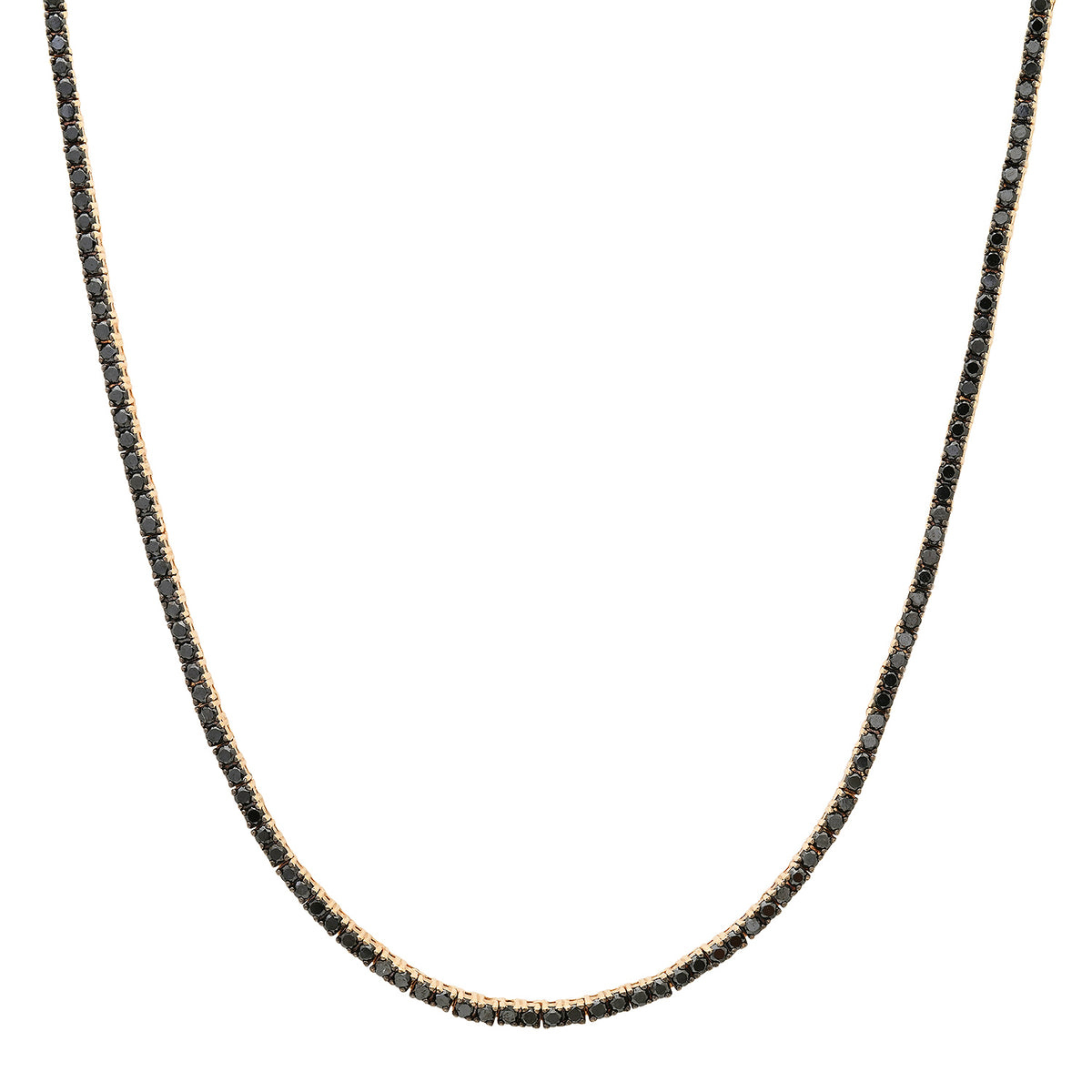 Black Diamond Tennis Necklace