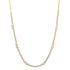 Round Bezel Set Alternating Lab Grown Diamond  Tennis Necklace