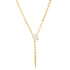 Adjustable Snake Lariat Necklace with Lab Diamond Head