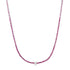 Ombre Pink Sapphire Tennis Necklace with Emerald Cut Diamond
