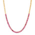 Perfect Oval Pink Tourmaline 1/2 Tennis Necklace