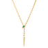 Adjustable Snake Lariat Necklace with Emerald Head