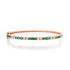 Alternating Gleaming Emerald & Diamond Bangle Bracelet