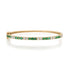 Alternating Gleaming Emerald & Diamond Bangle Bracelet