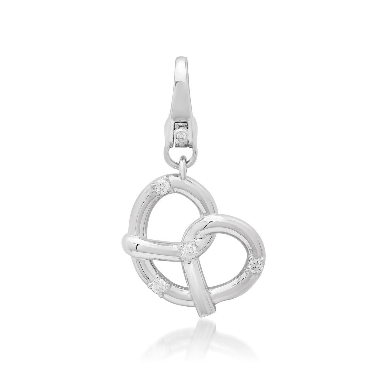 Salted Sparkle Diamond Pretzel Charm